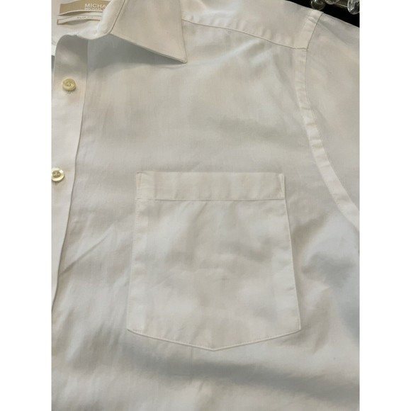 Michael Kors Shirt Mens L Large White Button Up Long Sleeve Casual Cotton Adult - Picture 7 of 16